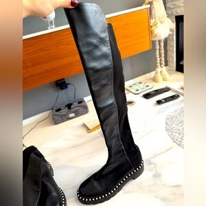 Stuart Weitzman 5050 lift pearl over the knee boots, almost new! Excellent cond.